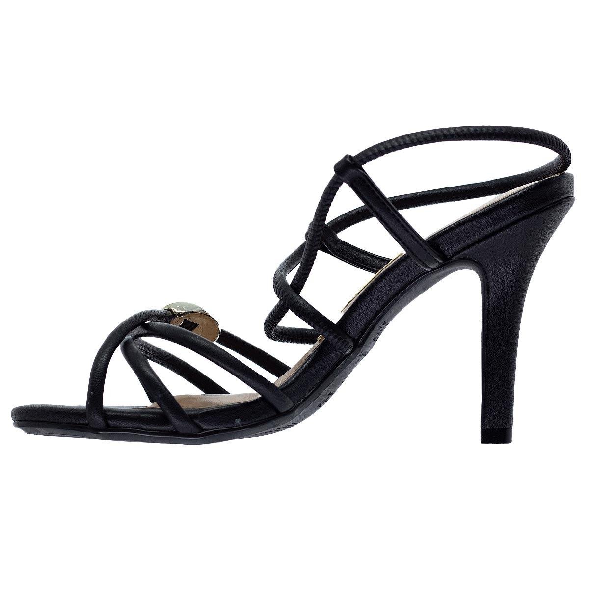 Sandália Salto Alto Feminina Vizzano 6249.1014 Preto Preto 2