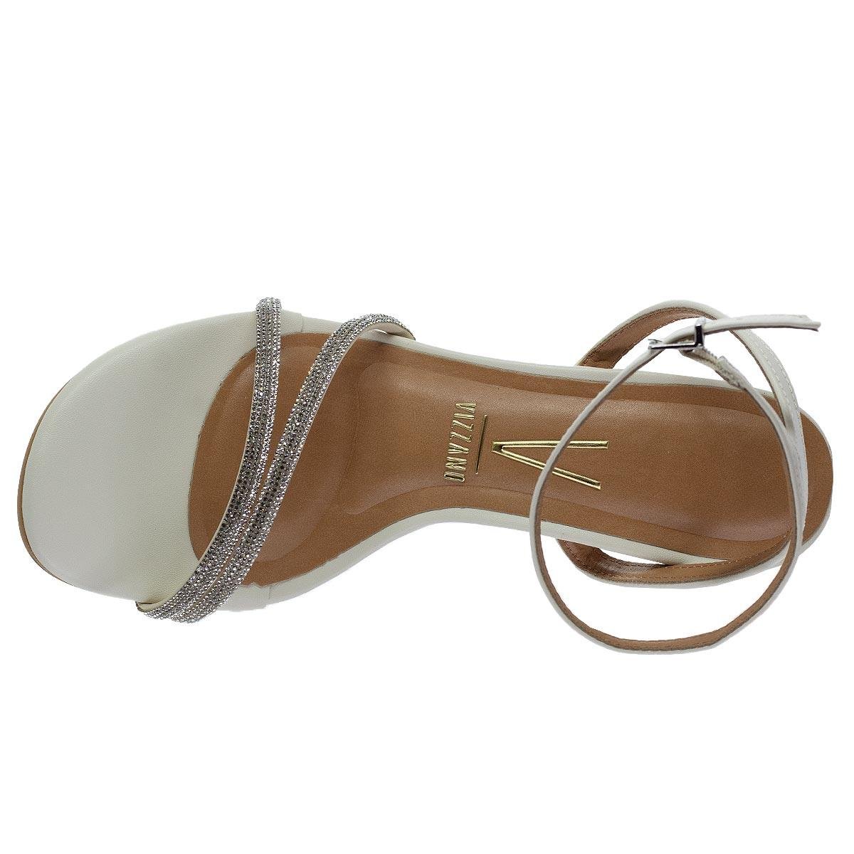 Sandália Salto Alto Feminina Vizzano 6550.103 Offwhite Branco 3