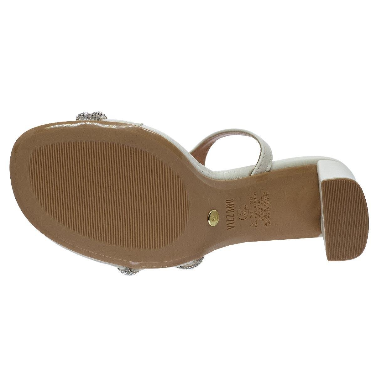 Sandália Salto Alto Feminina Vizzano 6550.103 Offwhite Branco 4