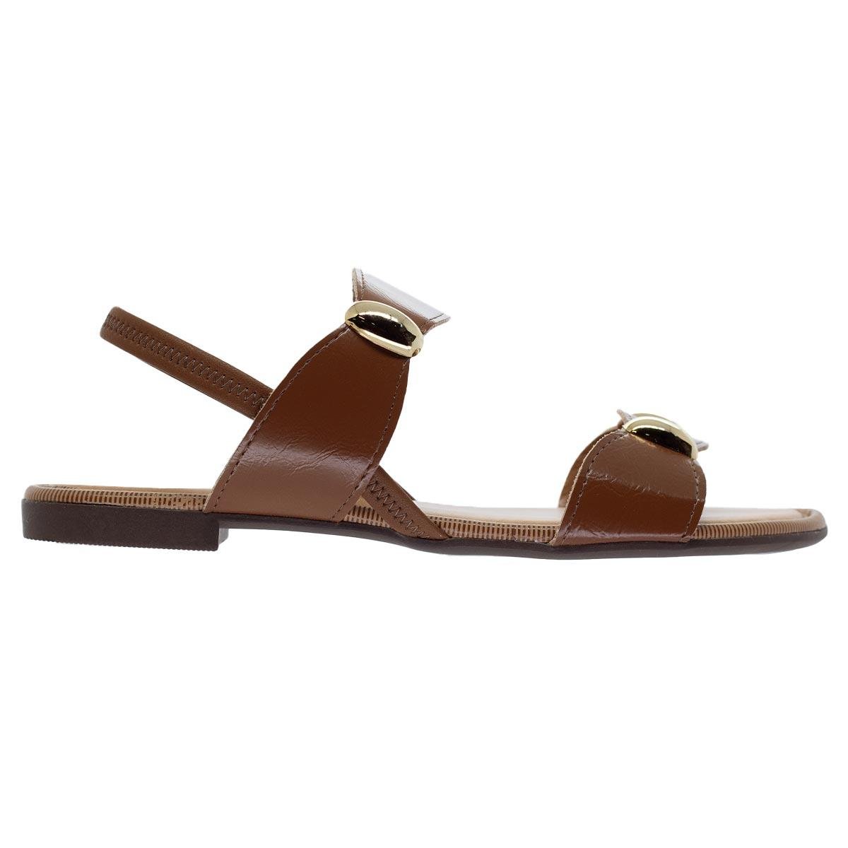 Sandália Rasteira Mississipi Feminina MF292 Marrom