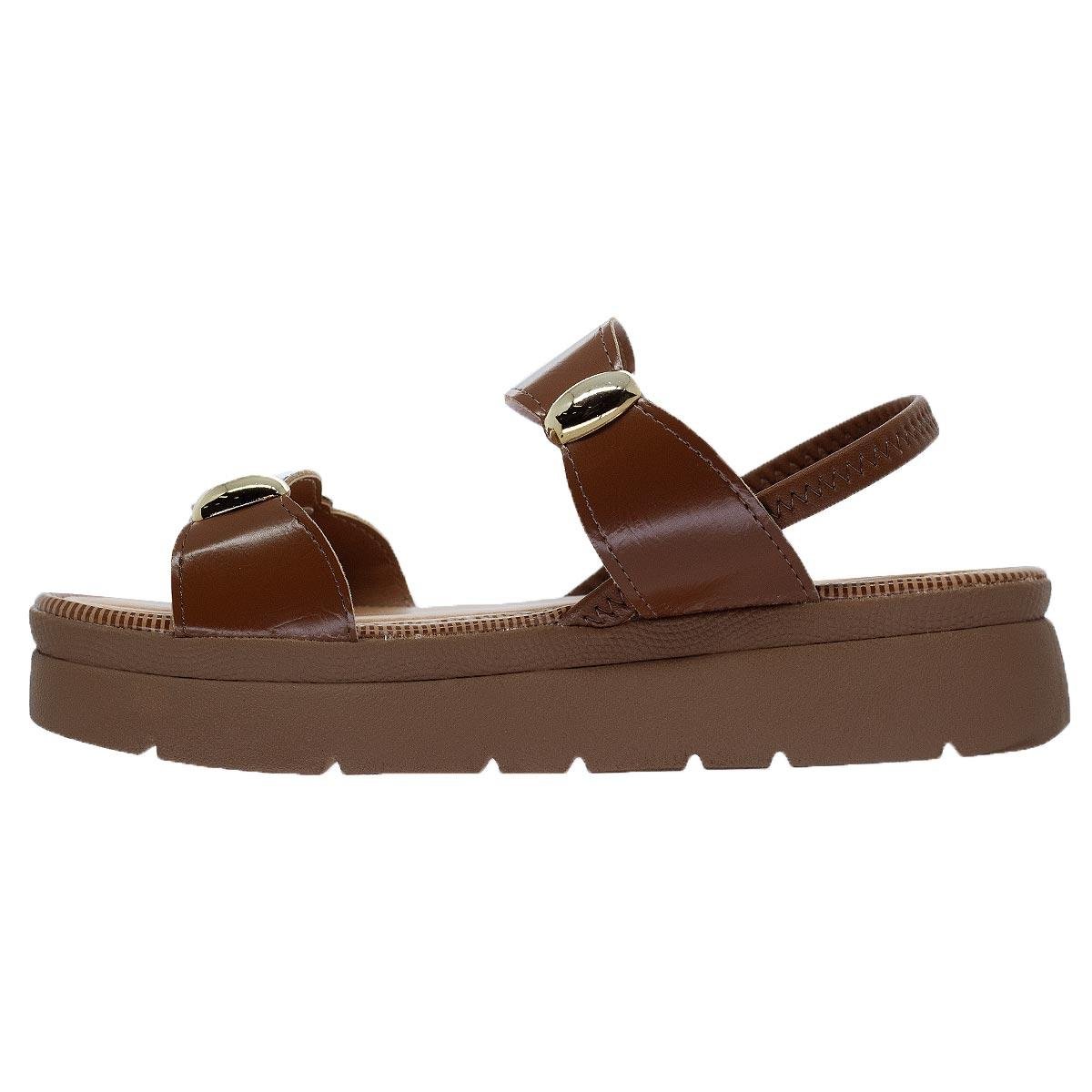 Sandália Flatform Feminina Mississipi MF992 Marrom Marrom 2