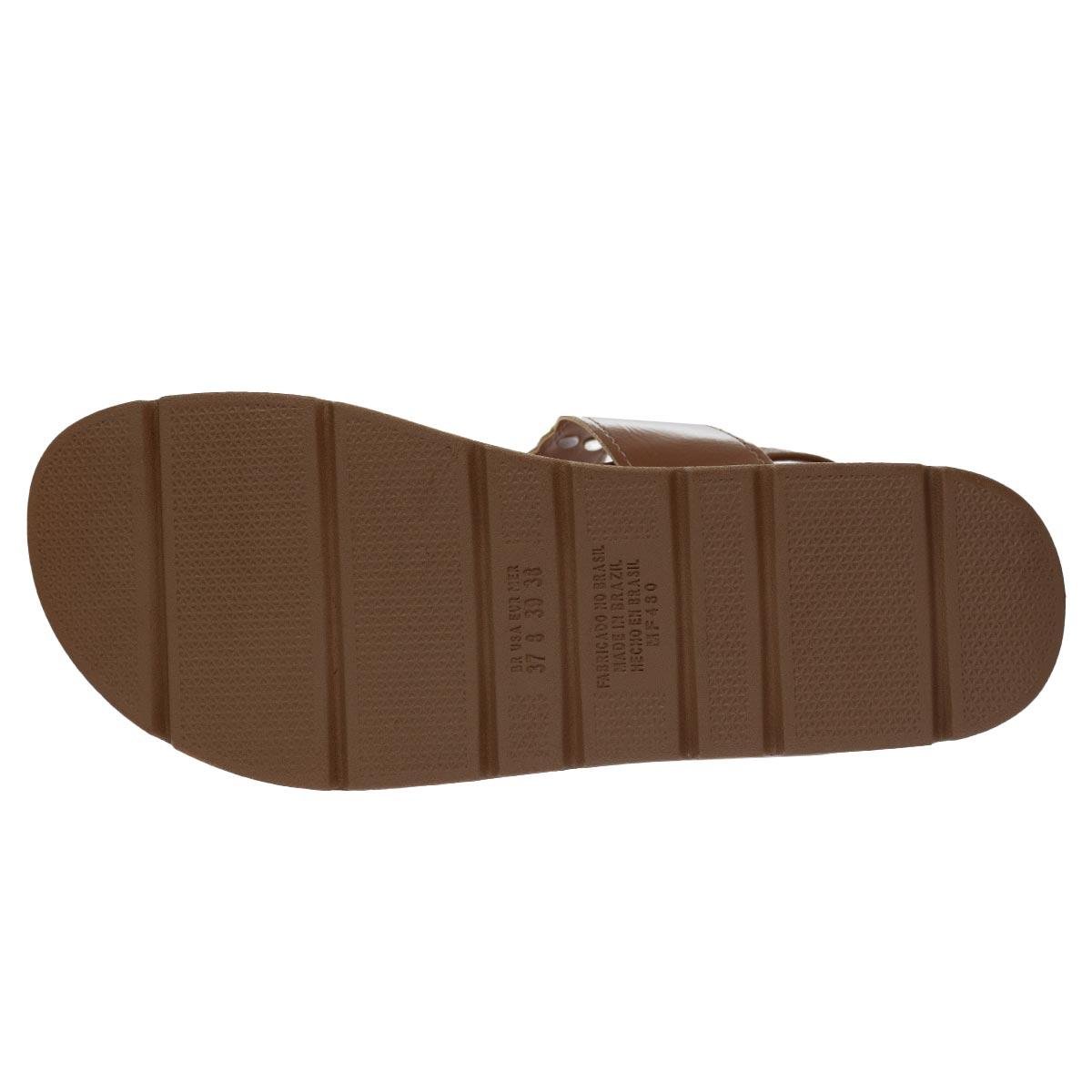 Sandália Flatform Feminina Mississipi MF992 Marrom Marrom 4