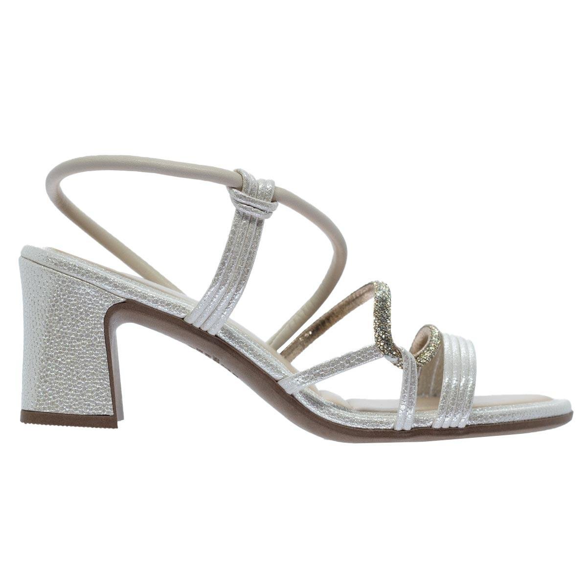 Sandália Salto Médio Feminina Mississipi MC415 Offwhite