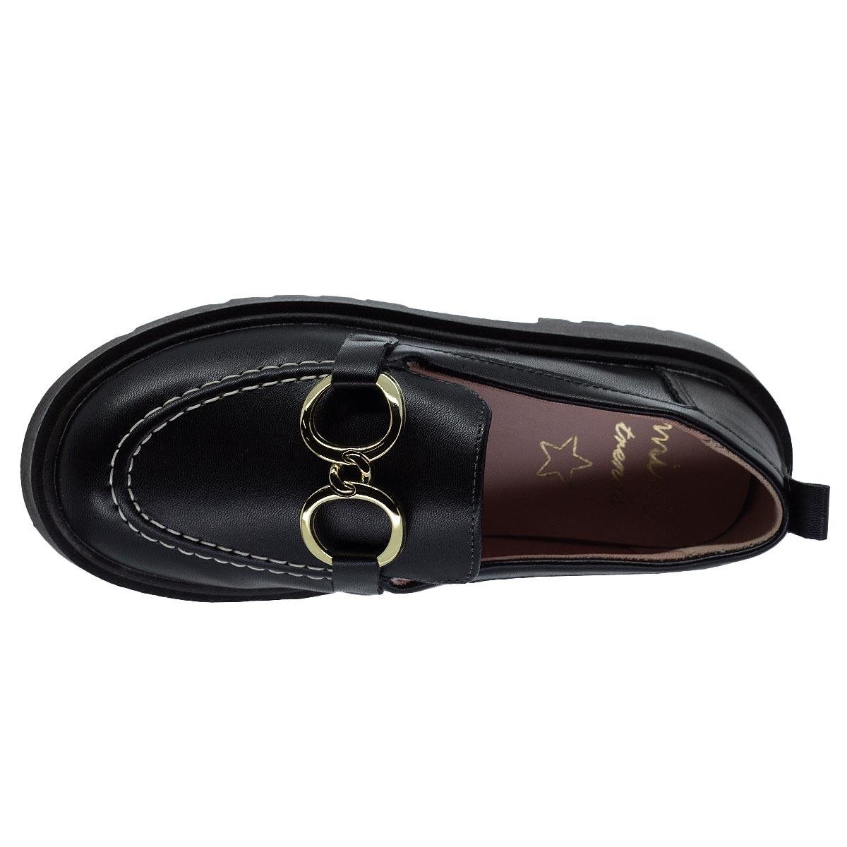 Mocassim Infantil Menina Mini Sua Cia 9149 Preto Preto 3