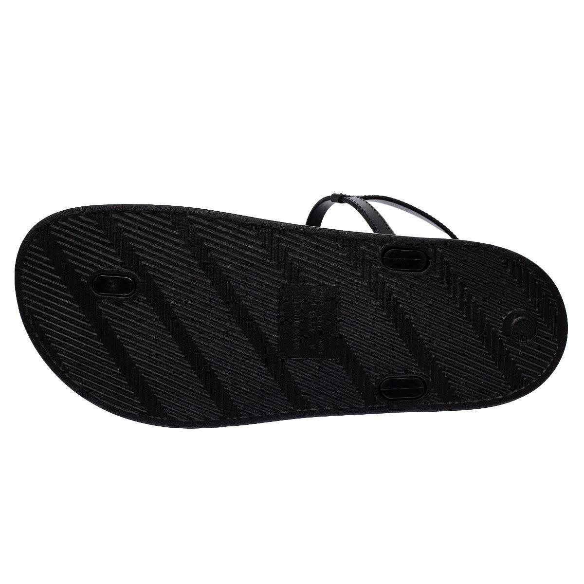 Sandália Rasteira Feminina Brizza Z19114 Preto Preto 4