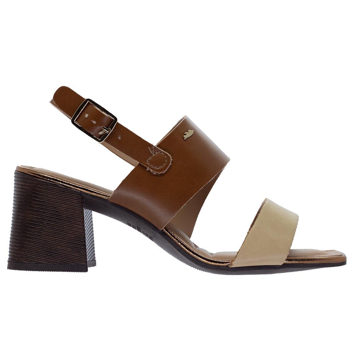 Sandália Salto Bloco Feminina Dakota Y9192 Marrom