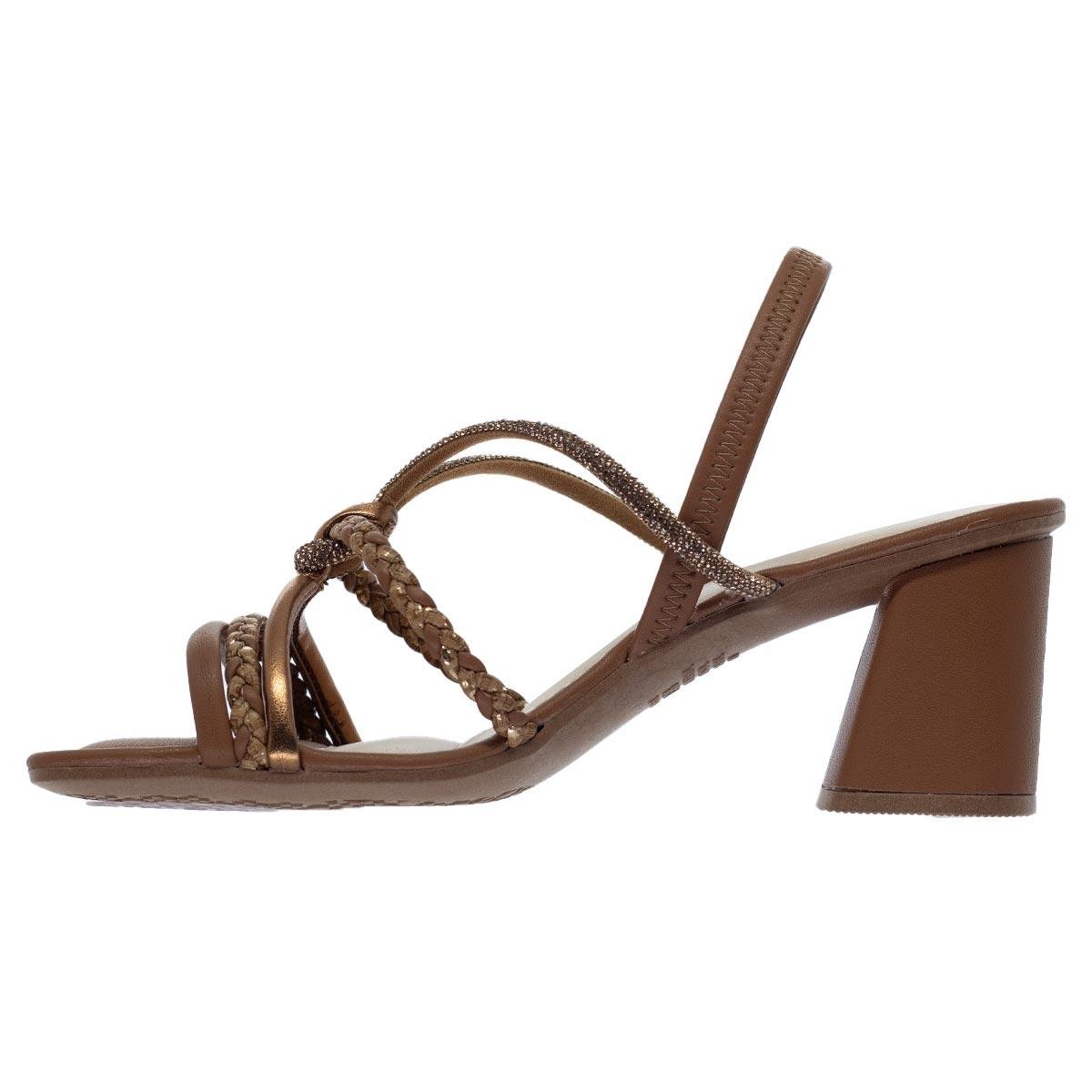 Sandália Salto Bloco Feminina Dakota Y9761 Camel Camel 2