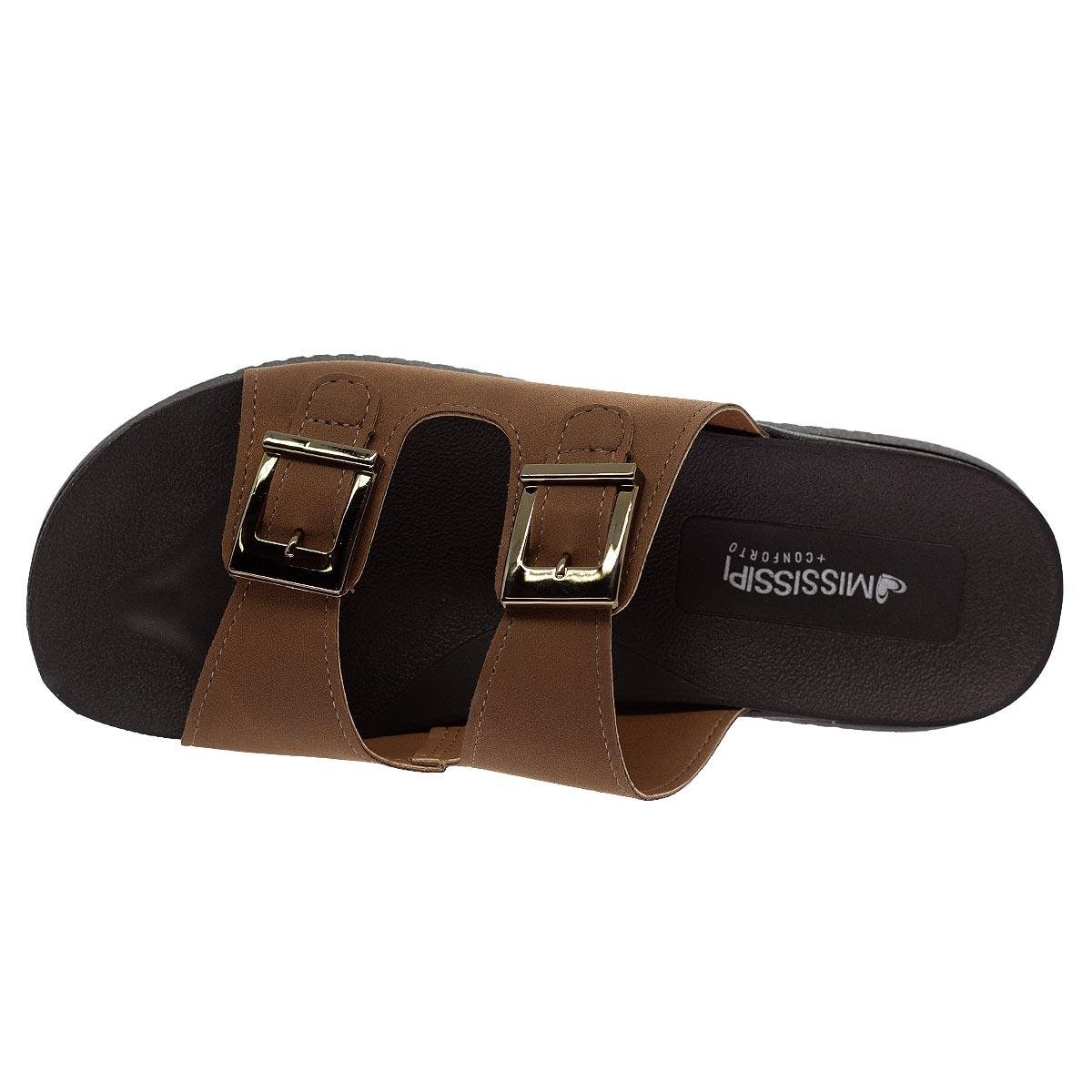 Tamanco Papete Feminina Mississipi MF911 Marrom Tabaco 3