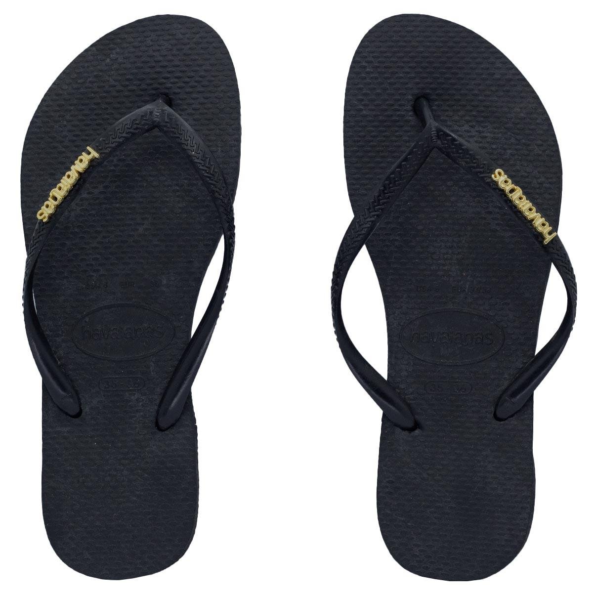 Chinelo Slim Feminino Havainas Preto