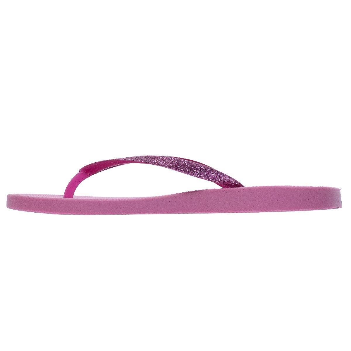 Chinelo feminino Sua Cia Brilho Rosa Rosa 3