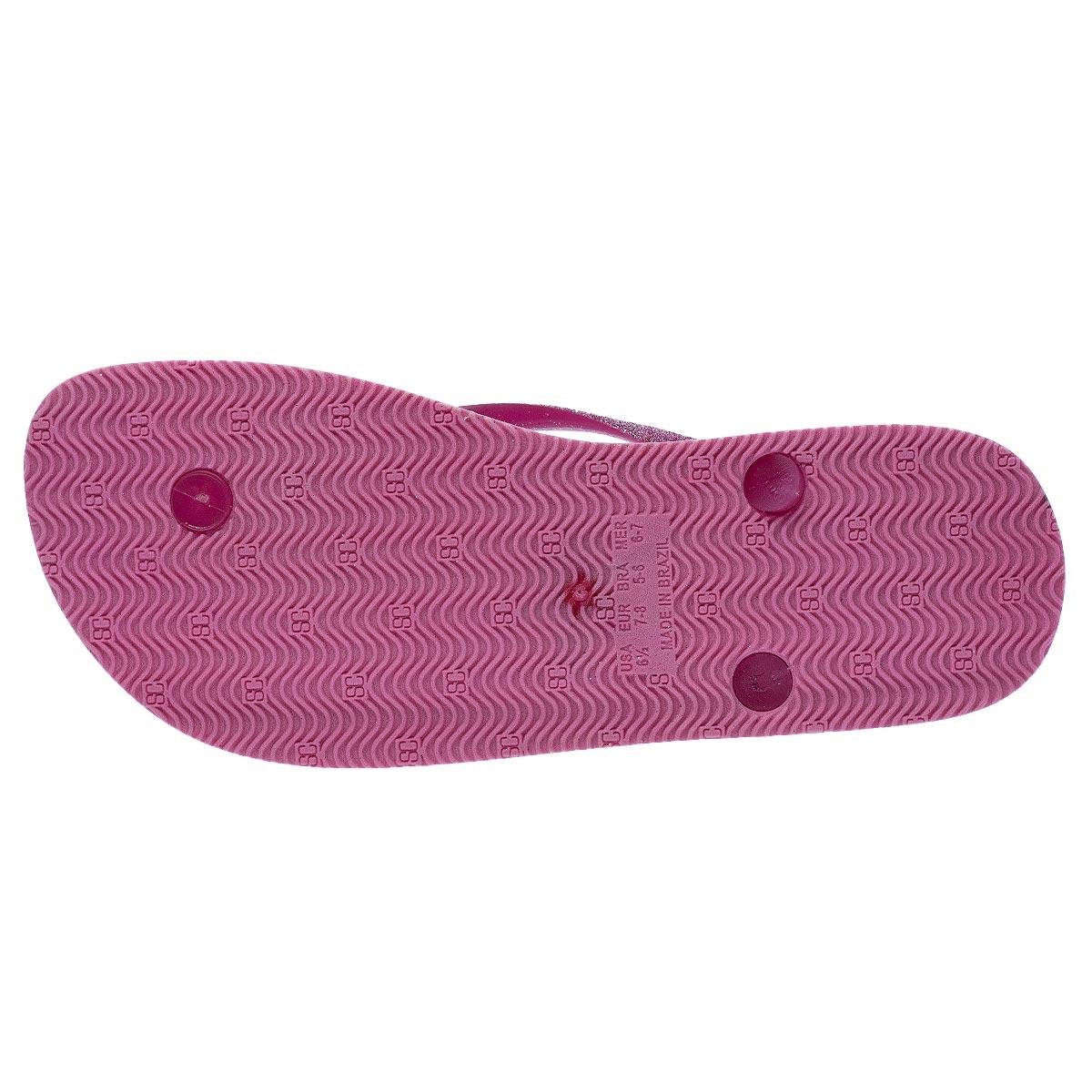 Chinelo feminino Sua Cia Brilho Rosa Rosa 4