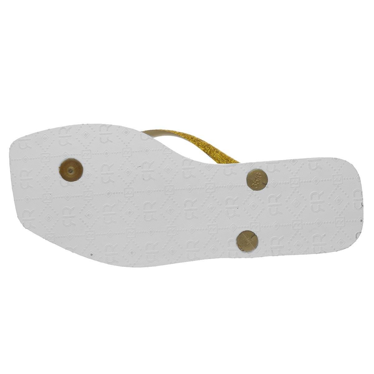 Chinelo feminino Ramarim Glitter Branco Branco 4