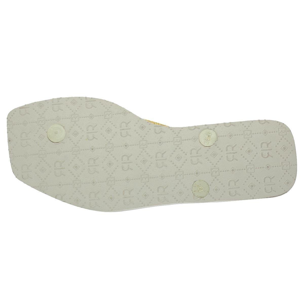 Chinelo feminino Ramarim Glitter Offwhite Dourado 4