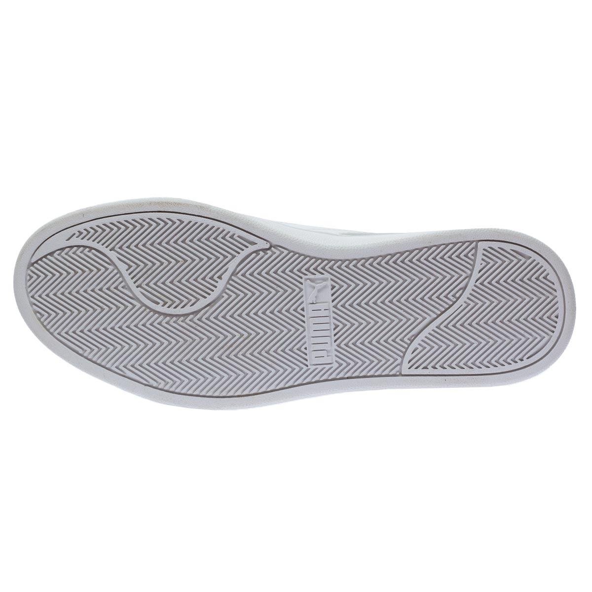 Tênis Cano Alto Casual Feminino Puma Shulffle Mid Branco Branco 4