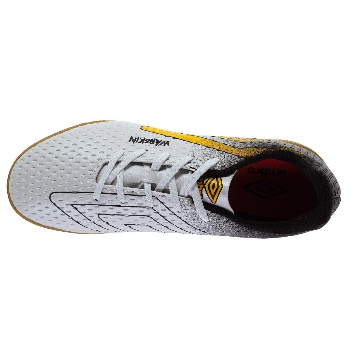 Chuteira Masculina Indoor Umbro Warskin Branca Branco 3