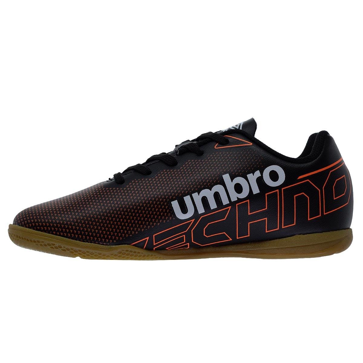 Chuteira Infantil Menino Indoor Umbro Techno JR Preto Preto 2