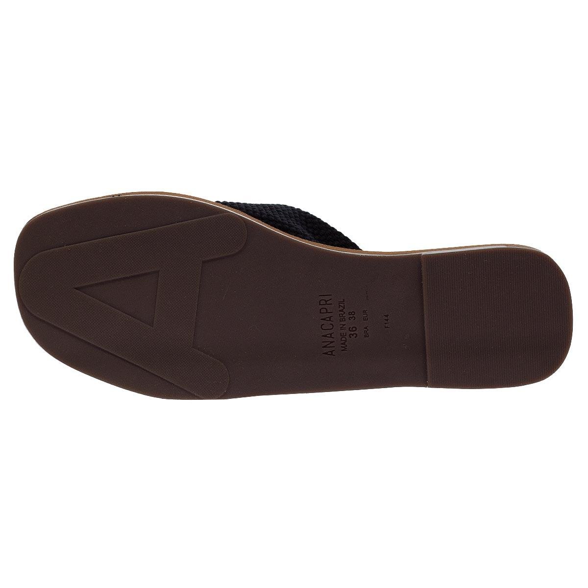 Rasteira Feminina Anacapri C30244 Preto Preto 4