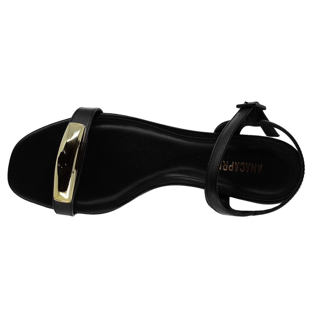 Sandália Salto Baixo Feminino Anacapri C30048900760005U Preto Preto 3