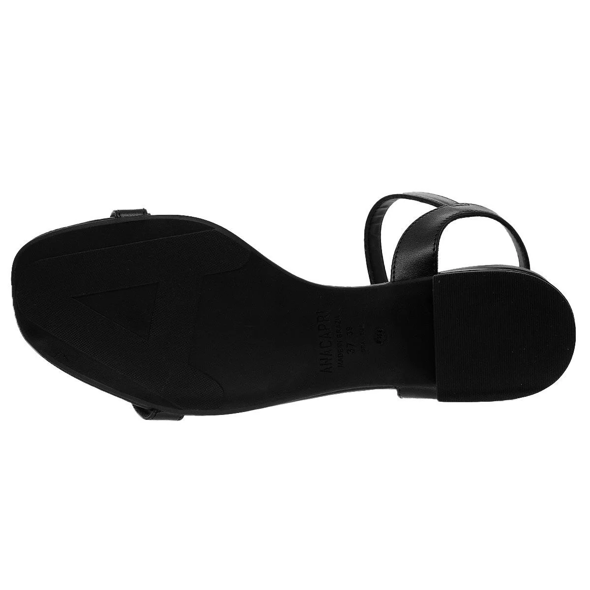 Sandália Salto Baixo Feminino Anacapri C30048900760005U Preto Preto 4