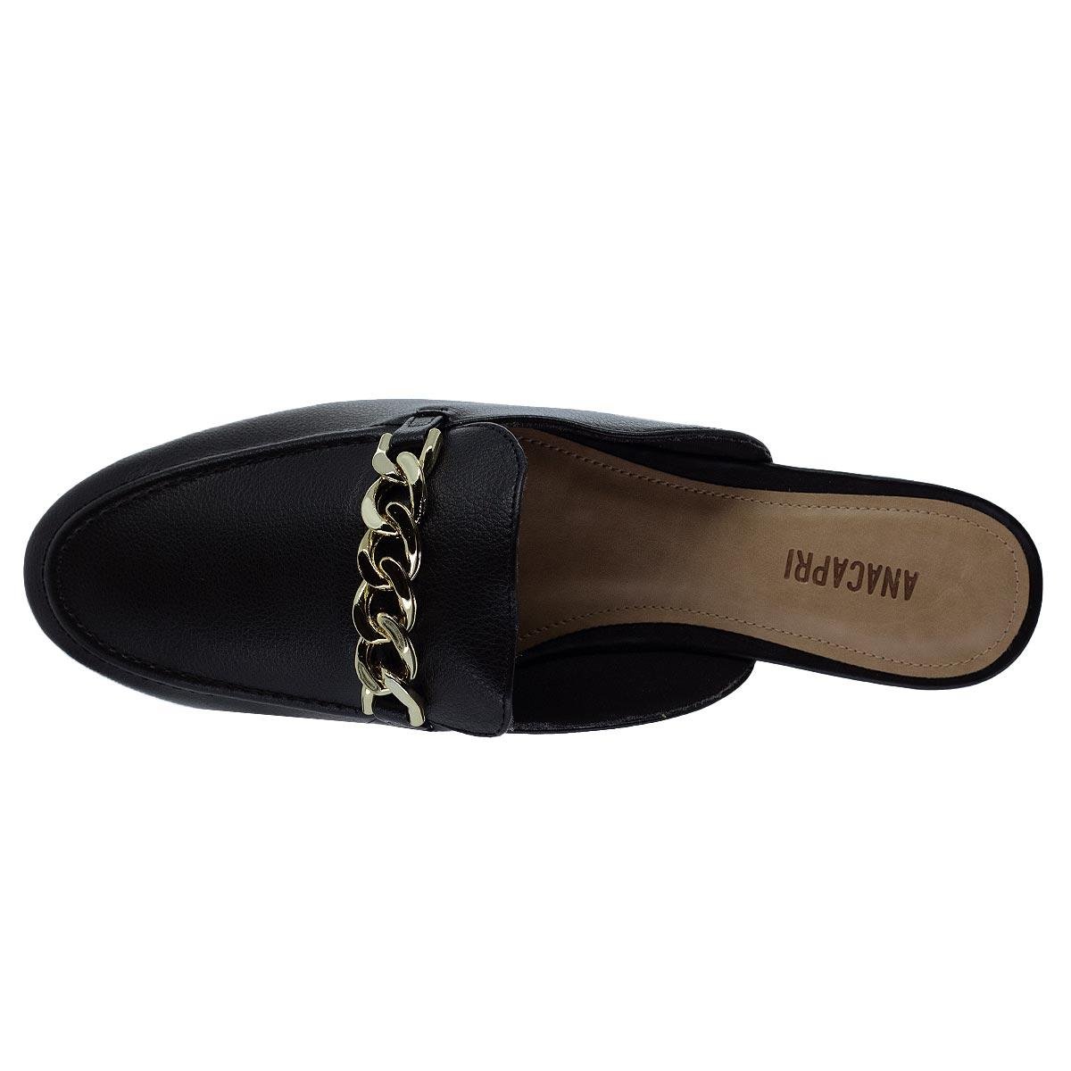 Mule Feminino Anacapri C30583 Preto Preto 3