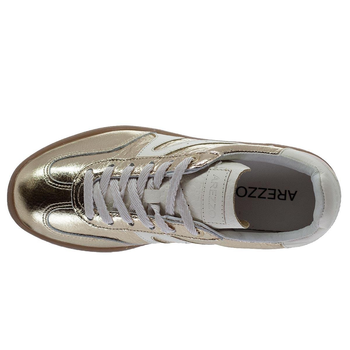 Tenis Casual Feminino Arezzo A134760 Dourado Dourado 3