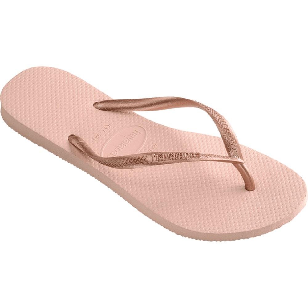 Chinelo Havaianas Slim Basico Feminina Rosa Rosa 2