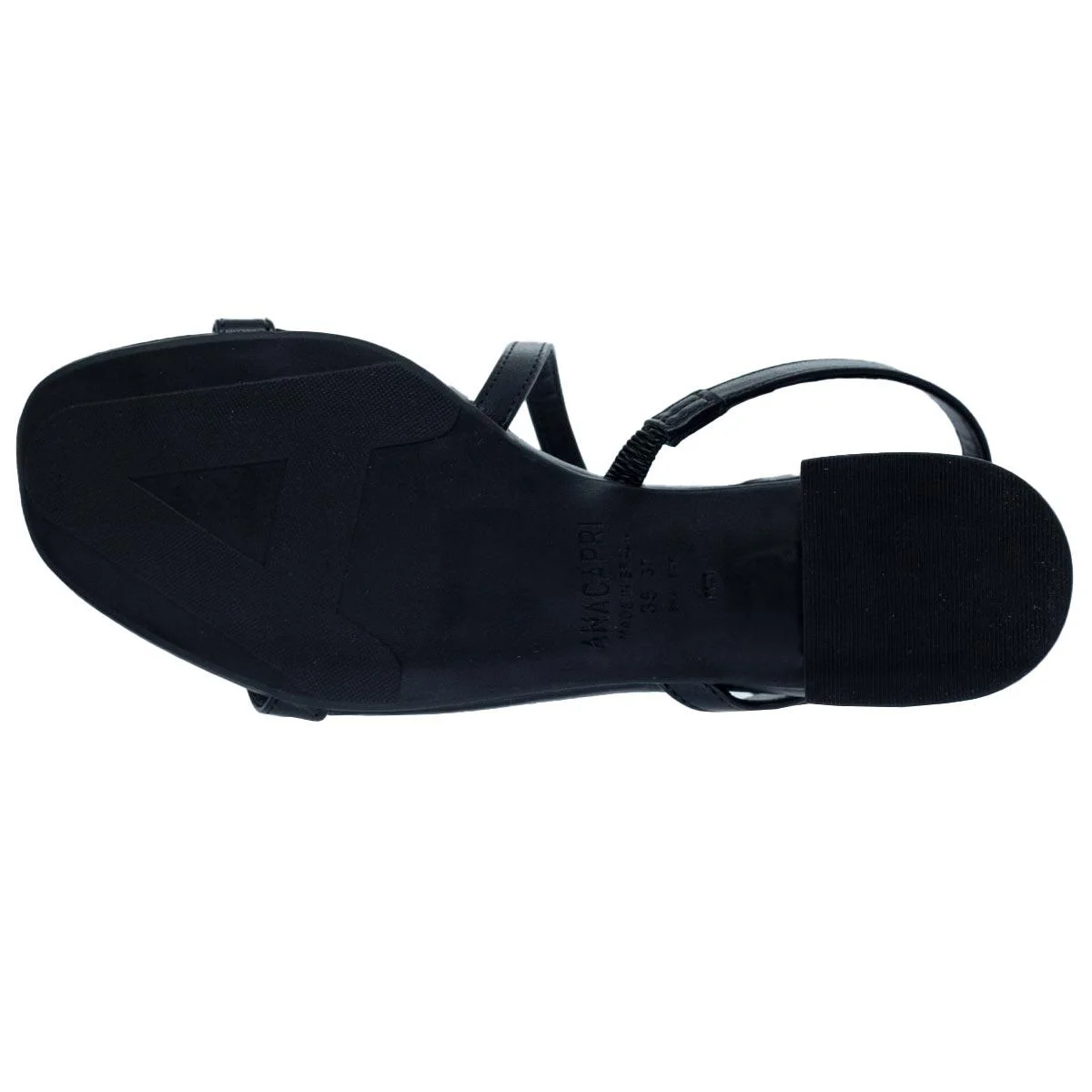 Sandália Salto Baixo Feminina Anacapri C30489 Preto Preto 4