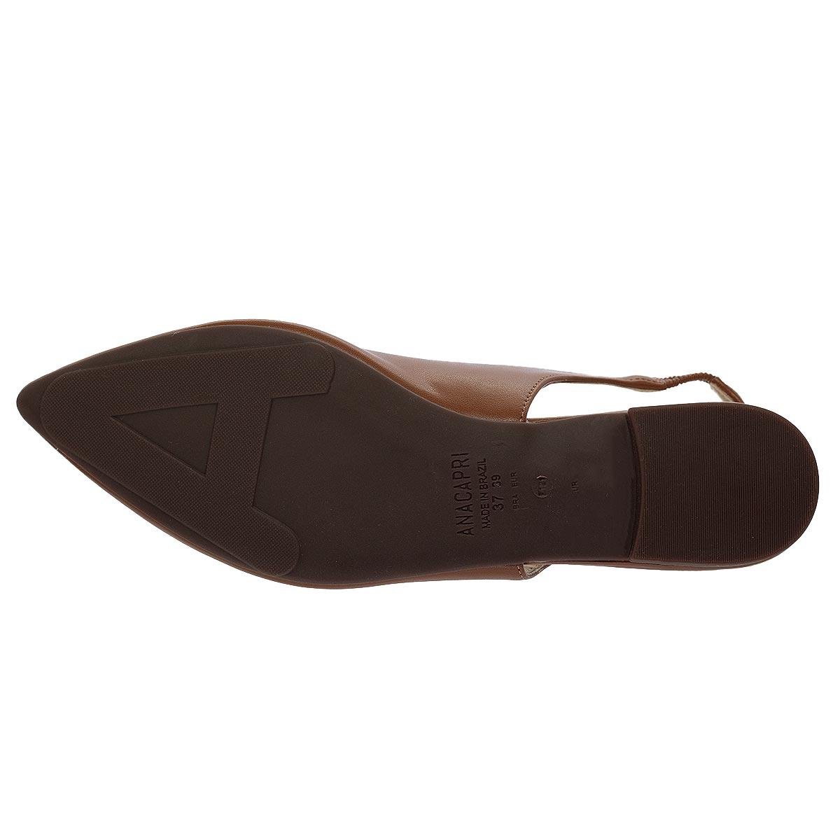 Sapatilha SlingBack Feminina Anacapri C30029 Camel Marrom 4