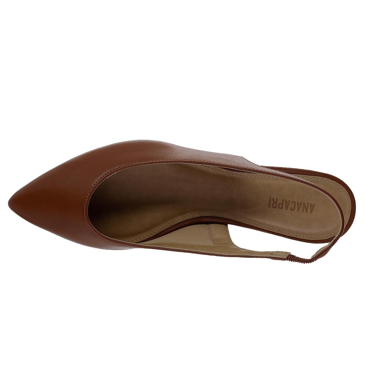 Sapatilha SlingBack Feminina Anacapri C30029 Camel Marrom 3