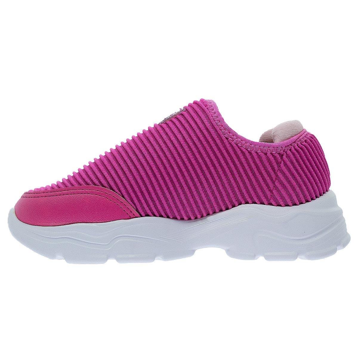 Tênis Casual Slip On Infantil Menina Molekinha 2564.100 Pink Pink 2