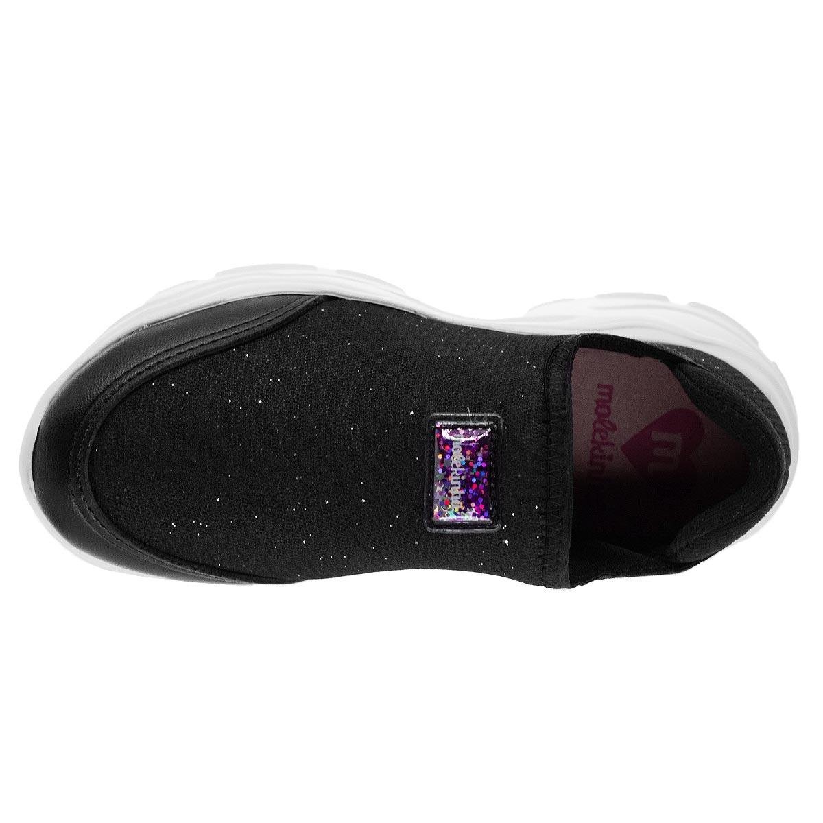 Tênis Casual Slip On Infantil Menina Molekinha 2564.100 Preto Preto 3