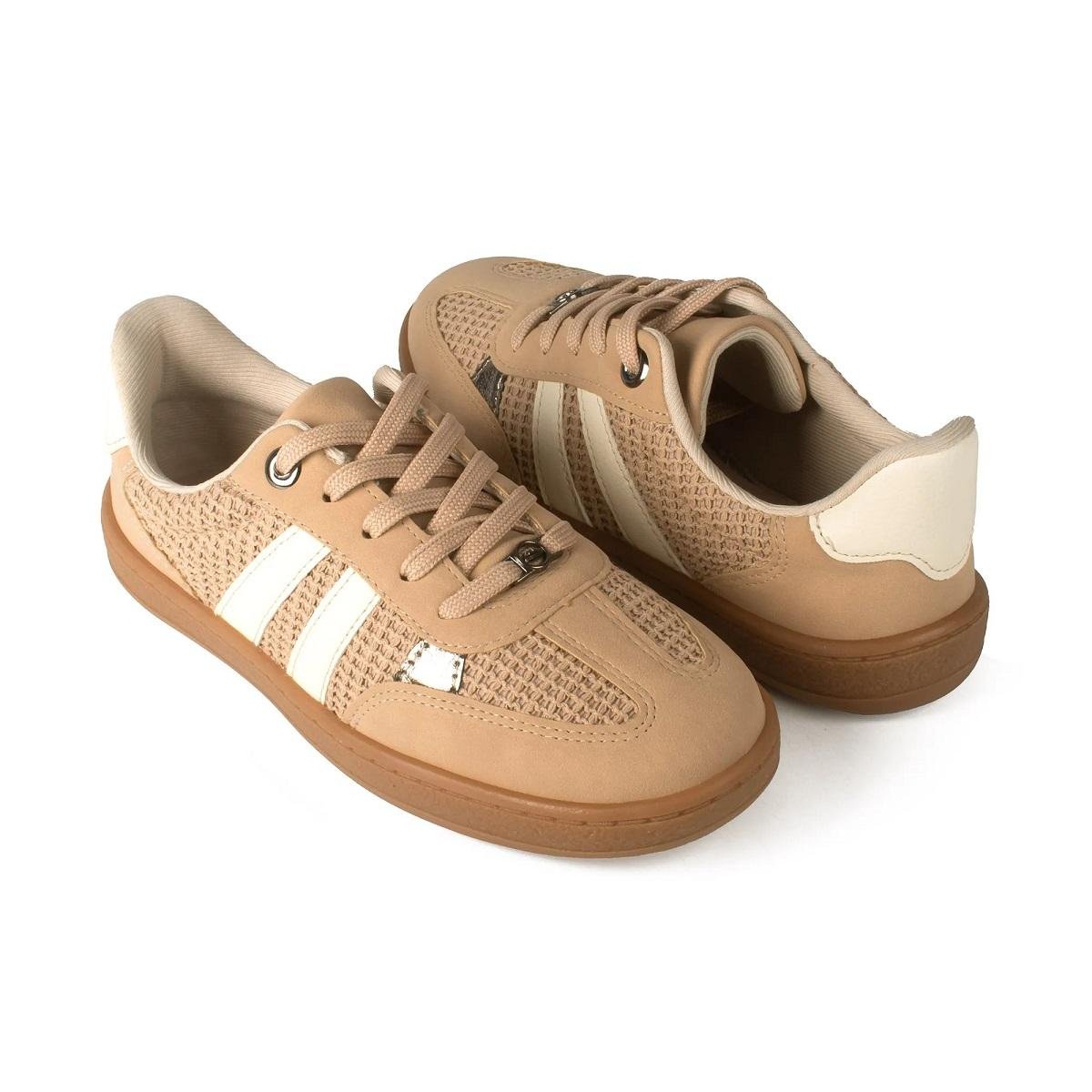 Tenis Casual Feminino Dakota D1021 Bege Bege 3
