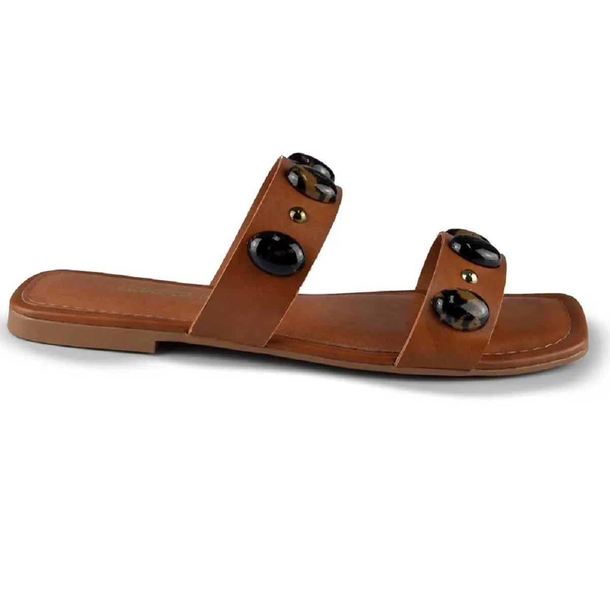 Sandália Rasteira Feminina Dakota Y9181 Marrom