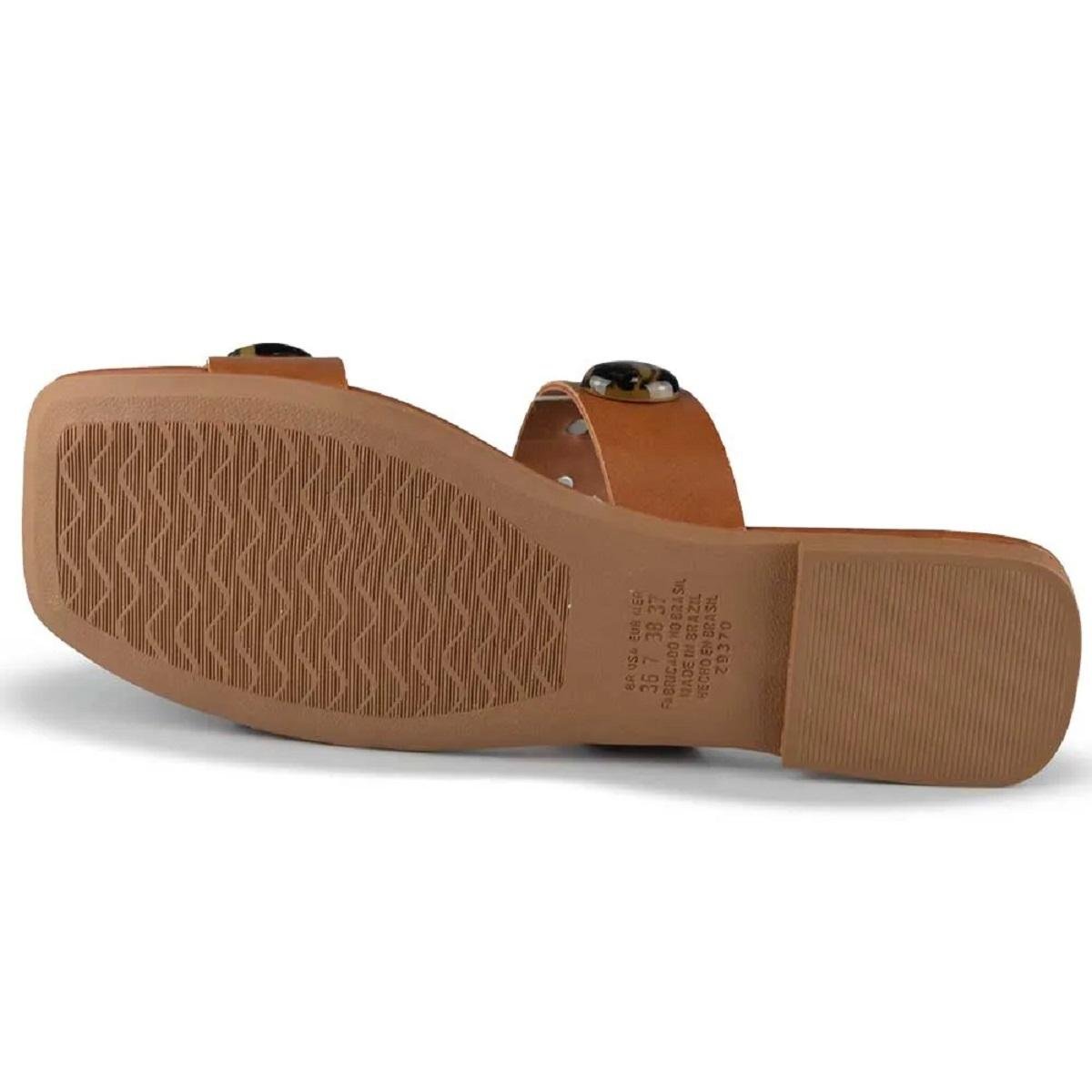 Sandália Rasteira Feminina Dakota Y9181 Marrom Marrom 4