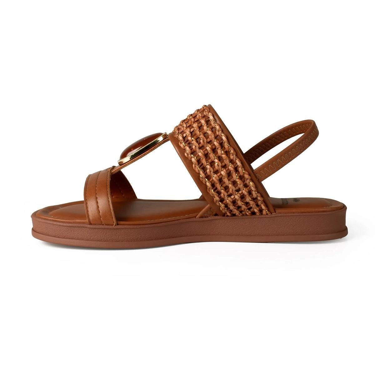 Sandália Papete Feminina Dakota Y9711 Caramelo Marrom 2