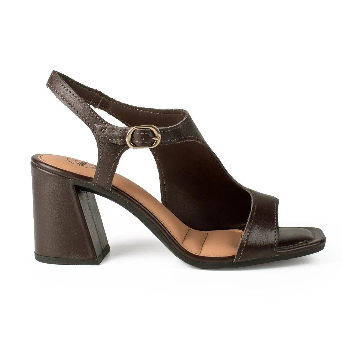 Sandália Salto Médio Feminina Dakota Y9991 Marrom