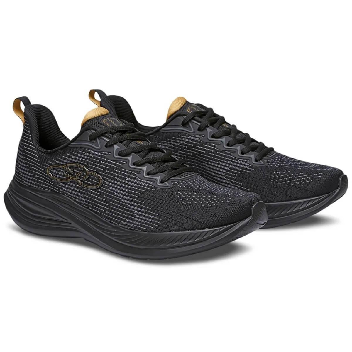 Tênis Esportivo Masculino Caminhada Marte 5156 Preto Preto 3