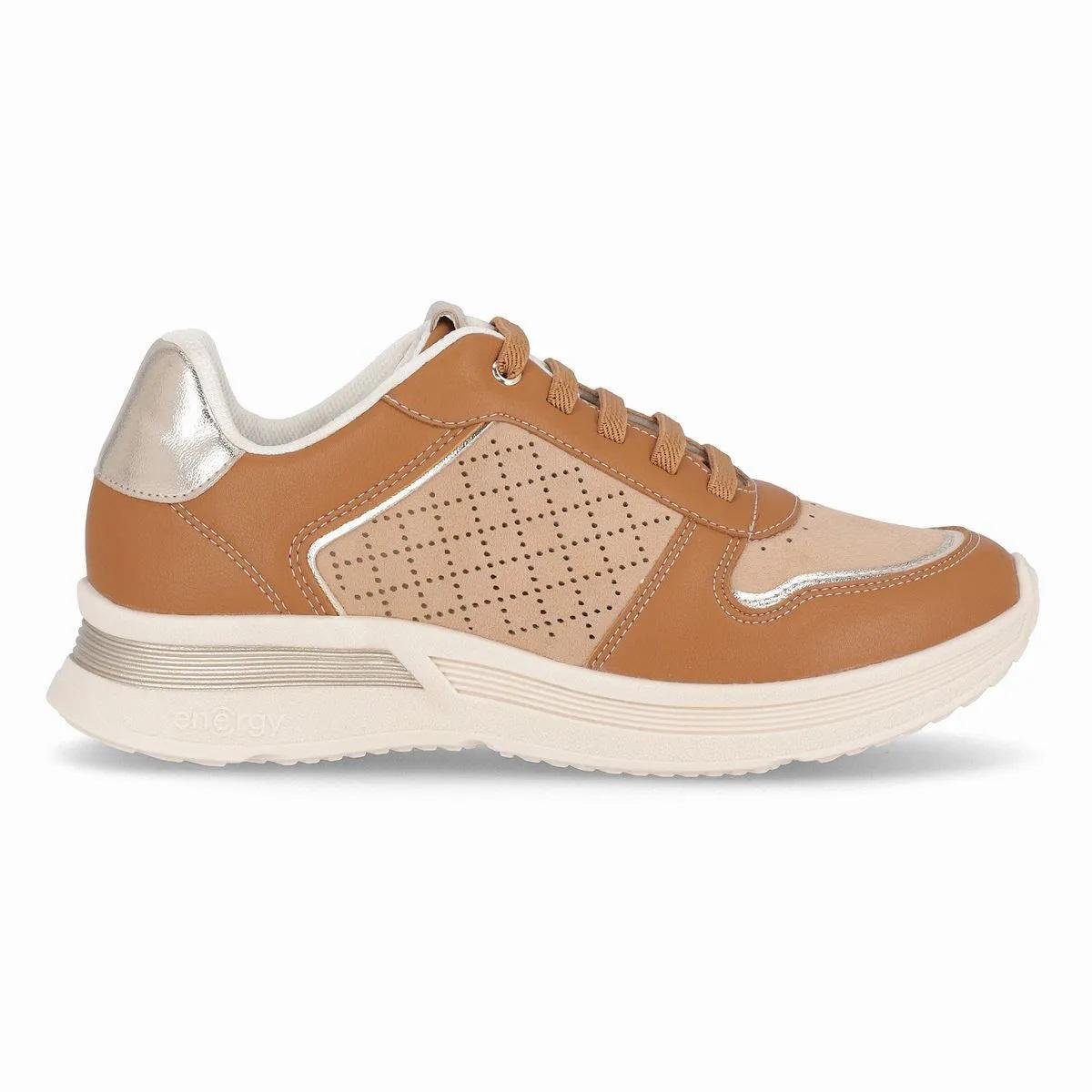 Tênis Casual Feminino Piccadilly Energy 935012-1 Camel