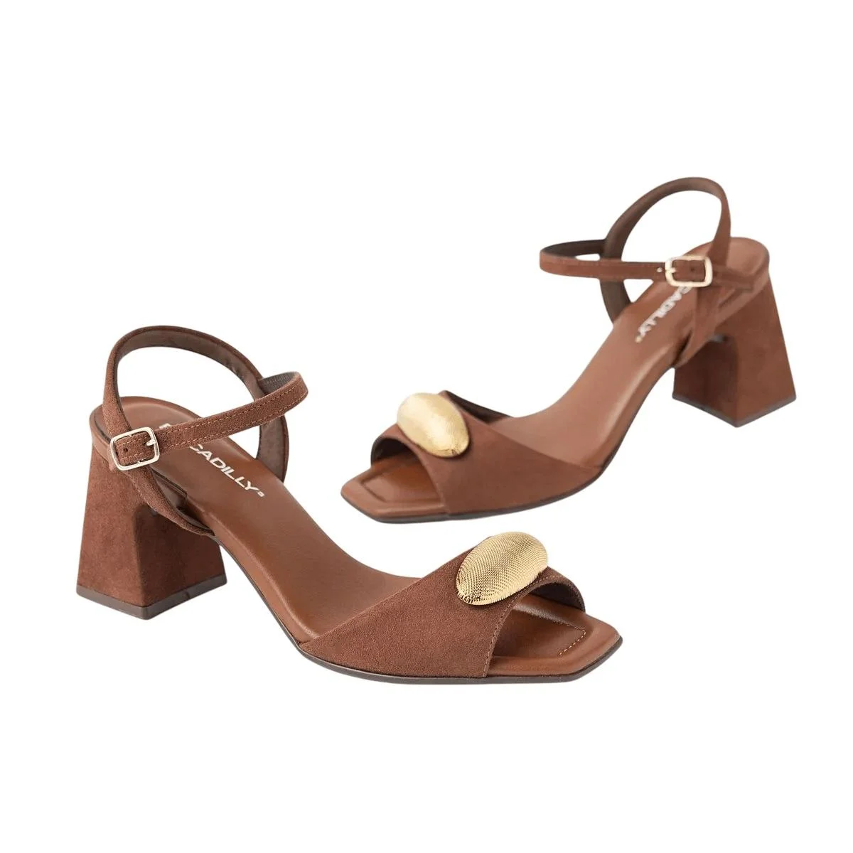 Sandália Salto Médio Feminina Piccadilly 626053-1 Marrom Marrom 3