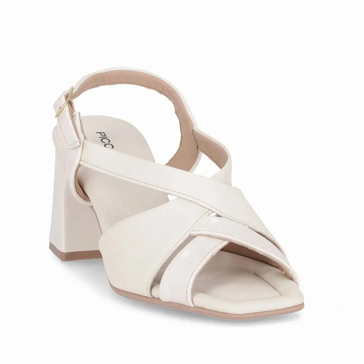Sandália Salto Médio Feminina Piccadilly 626052-8 Offwhite Off White 2