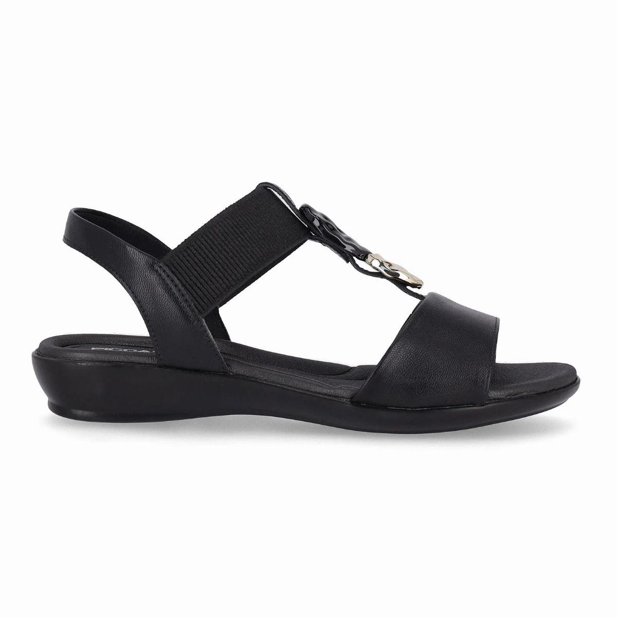 Sandália Rasteira Feminina Piccadilly 500405-1 Preto