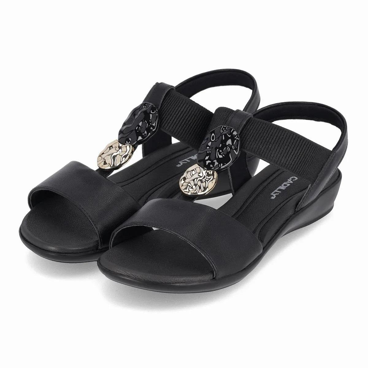 Sandália Rasteira Feminina Piccadilly 500405-1 Preto Preto 2