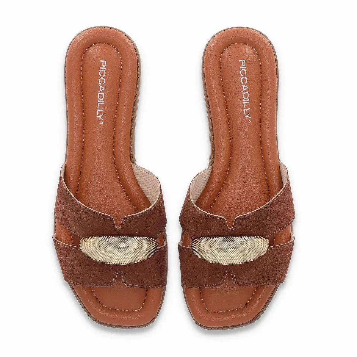 Rasteira Feminina Piccadilly 508069 Marrom Marrom 3