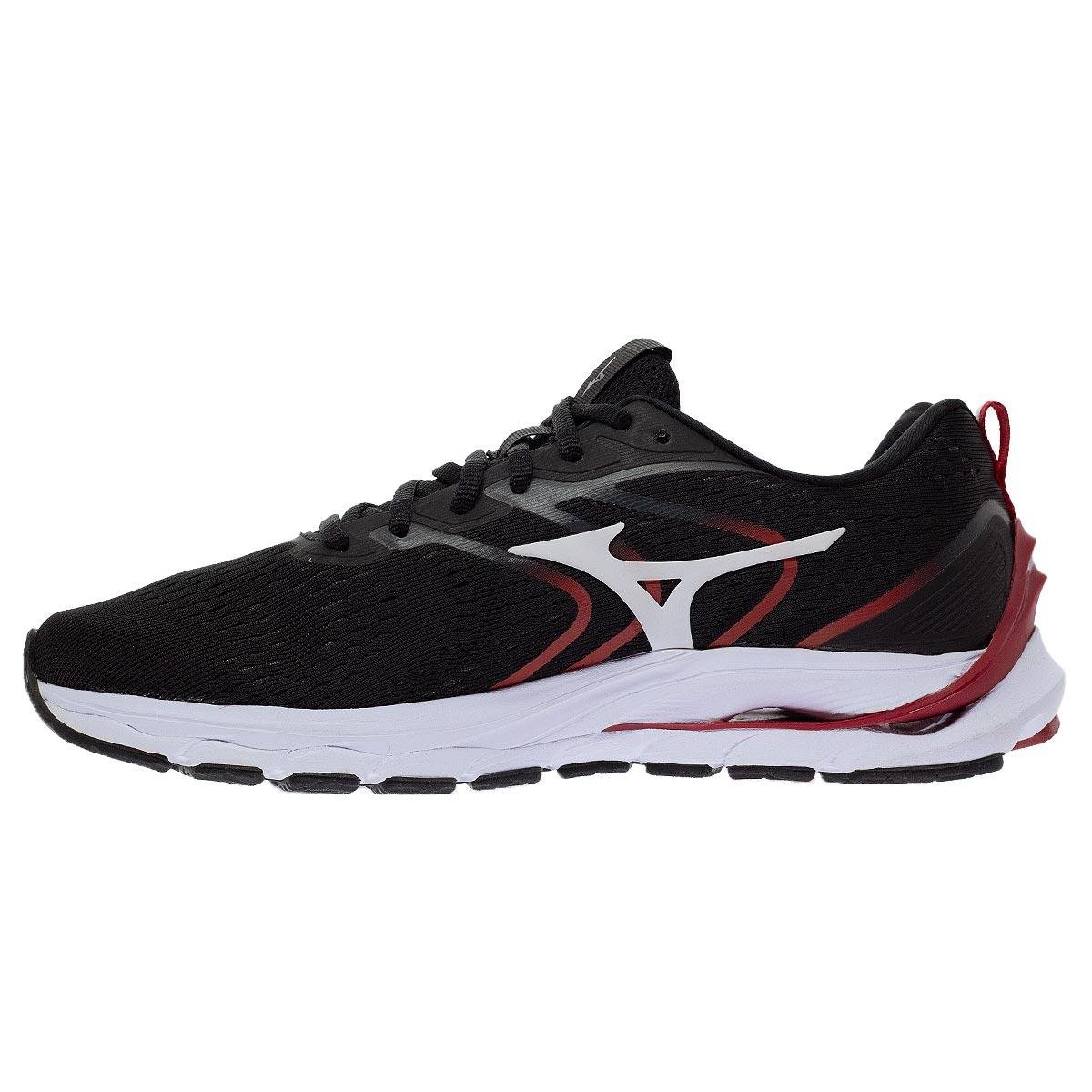 Tênis de Corrida Masculino Mizuno Wave Dynasty 4 Preto Preto 2