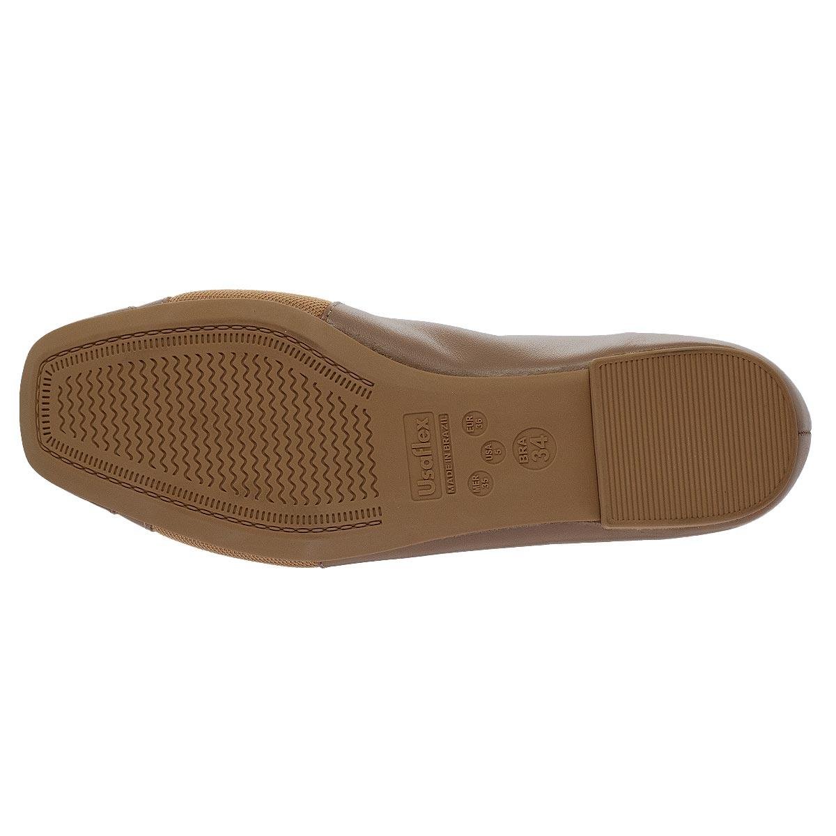 Sapatilha Feminina Joanete Usaflex AG4003002 Camel Camel 4