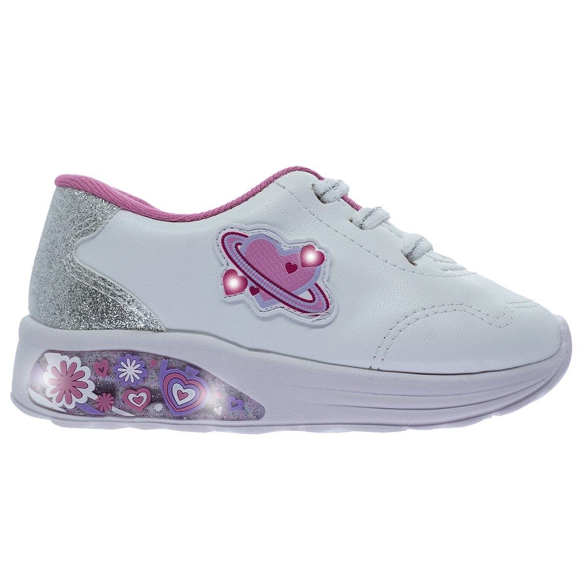 Tênis Casual Infantil Menina Molekinha 2731.510 Branco
