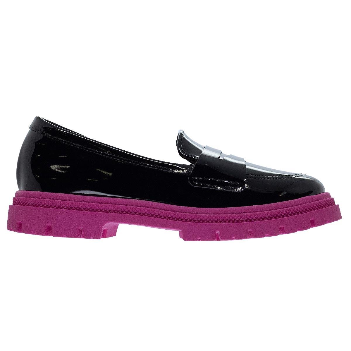 Sapato Mocassim Infantil Menina Loafer Molekinha 2566.101 Preto