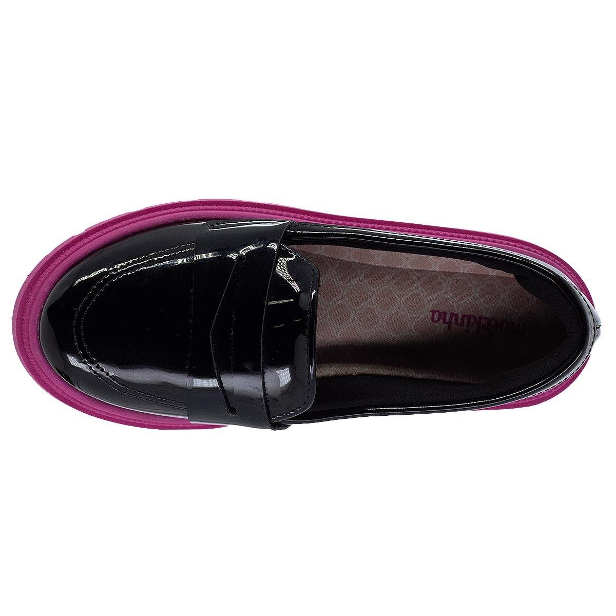 Sapato Mocassim Infantil Menina Loafer Molekinha 2566.101 Preto Preto 3