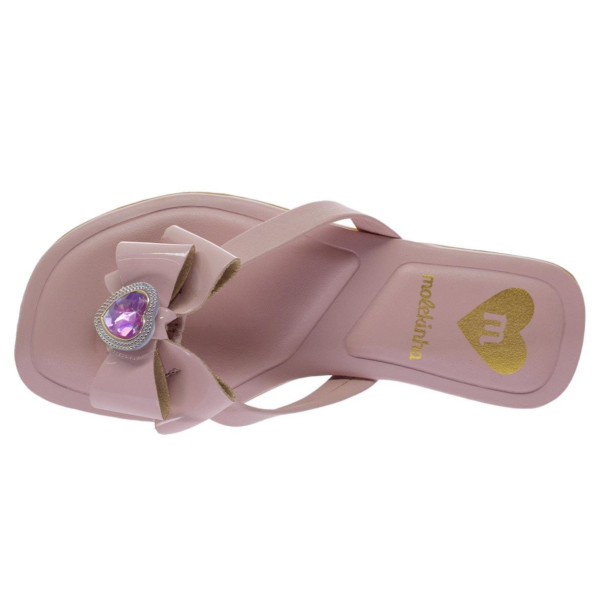 Chinelo Infantil Menina Molekinha 2354.103 Rosa Rosa 3