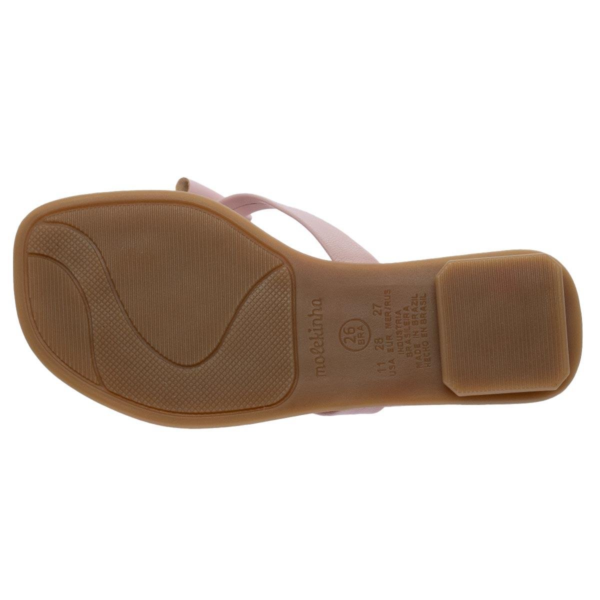 Chinelo Infantil Menina Molekinha 2354.103 Rosa Rosa 4